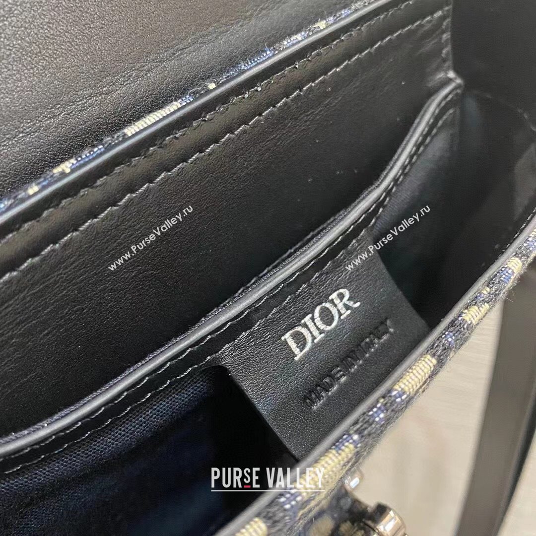 Dior Mens Lock Messenger Bag in Oblique Jacquard Canvas and Calfskin Black 2021 (XXG-21090732)