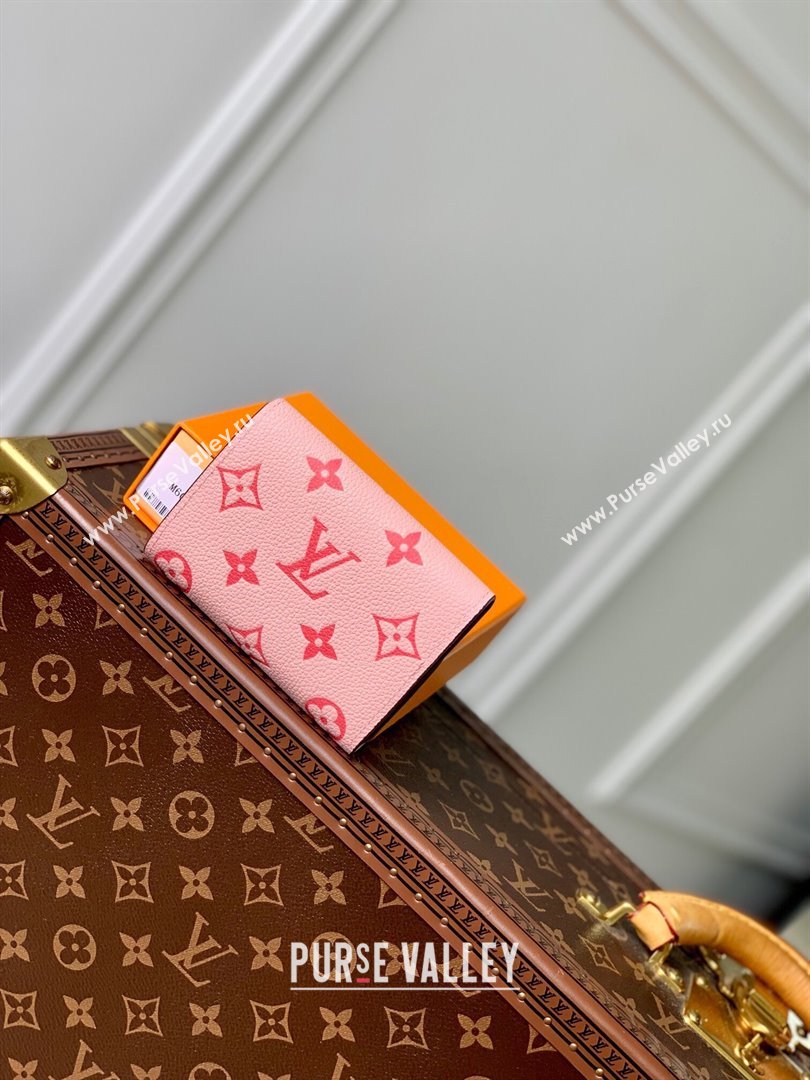 Louis Vuitton Short Wallet in Monogram Empreinte Leather M60688 Pink 2024 (K-24061214 )