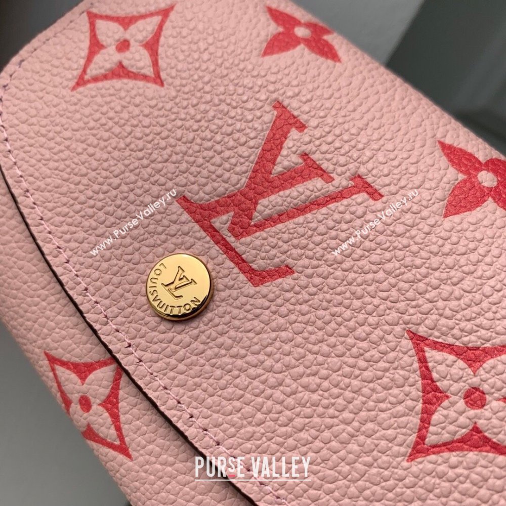 Louis Vuitton Short Wallet in Monogram Empreinte Leather M60688 Pink 2024 (K-24061214 )