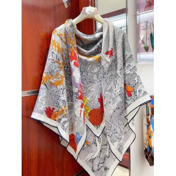 Hermes Cashmere Silk Sqaure Shawl Scarf 140cm H1209 2024 (A-241209)
