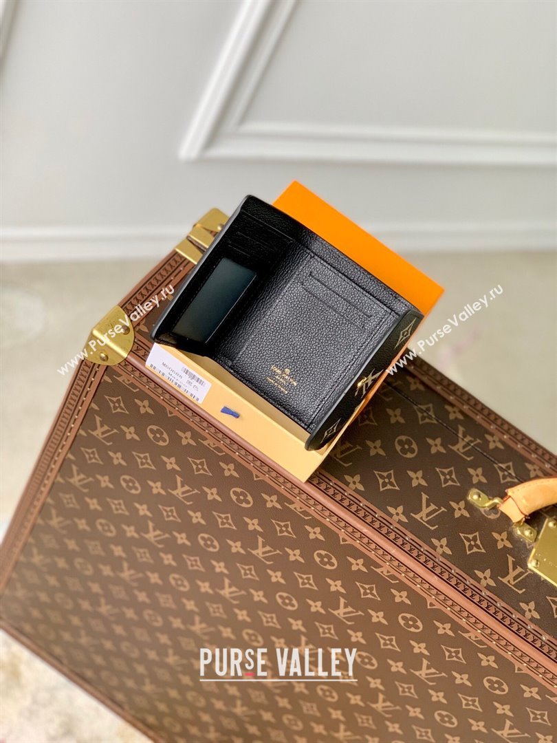 Louis Vuitton Short Wallet in Monogram Empreinte Leather M60688 Black 2024 (K-24061215)