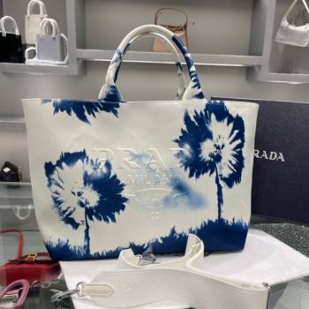 Prada Print Drill Tote Bag 1BG399 Blue 2021 (YZ-21090844)