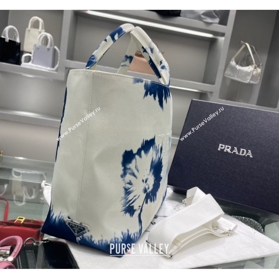 Prada Print Drill Tote Bag 1BG399 Blue 2021 (YZ-21090844)