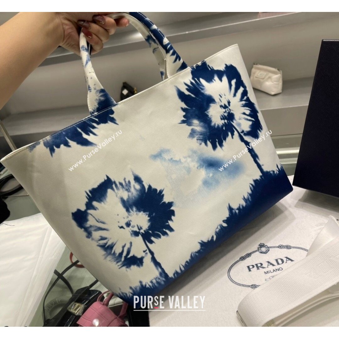 Prada Print Drill Tote Bag 1BG399 Blue 2021 (YZ-21090844)