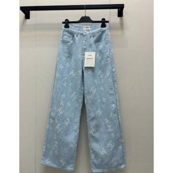 Chanel Cotton Jeans Light Blue 2025 0620 (QI-250620039)