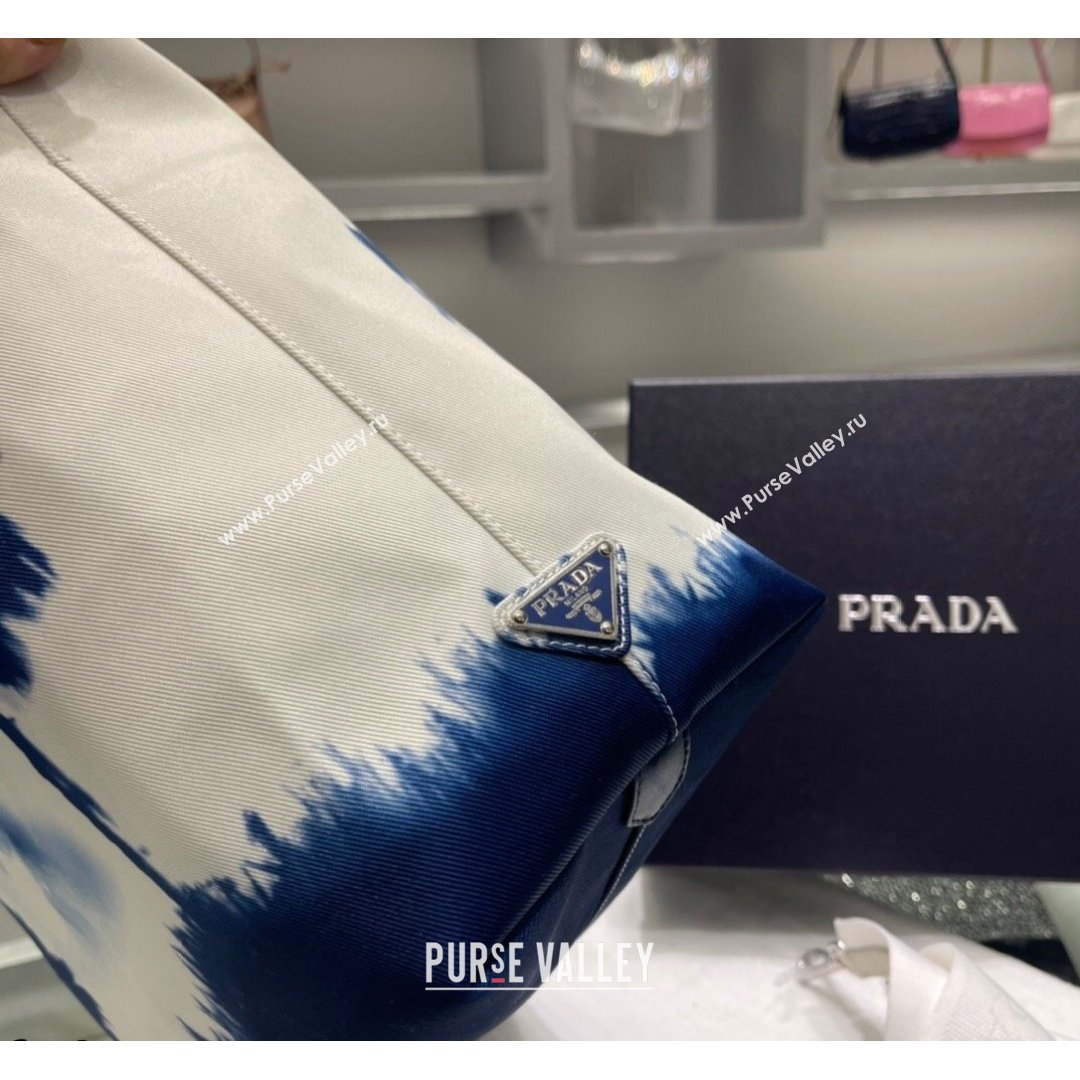 Prada Print Drill Tote Bag 1BG399 Blue 2021 (YZ-21090844)