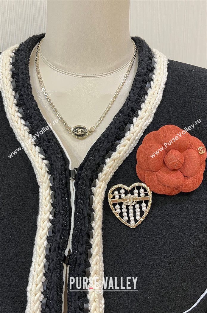 Chanel Abacus Heart Brooch with Pearls 2025 (YF-250725074)