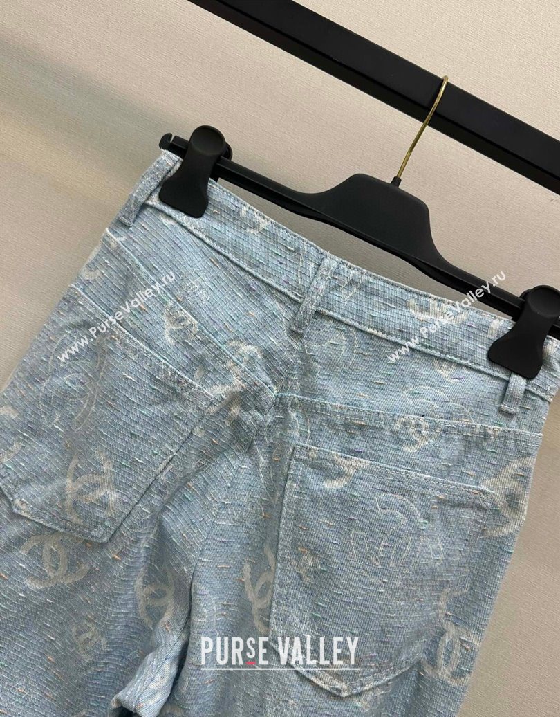 Chanel Cotton Jeans Light Blue 2025 0620 (QI-250620039)