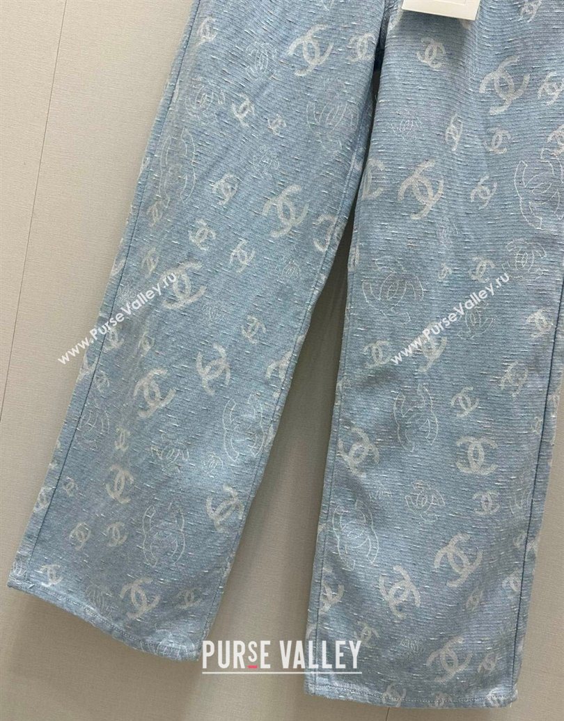 Chanel Cotton Jeans Light Blue 2025 0620 (QI-250620039)