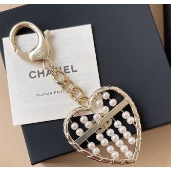 Chanel Abacus Heart Charm with Pearls 2025 (YF-250725075)