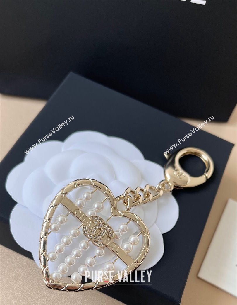 Chanel Abacus Heart Charm with Pearls 2025 (YF-250725075)