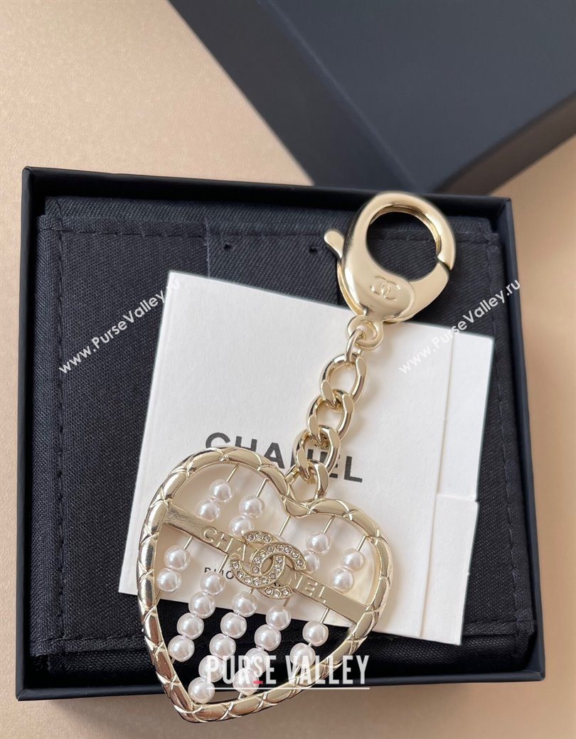 Chanel Abacus Heart Charm with Pearls 2025 (YF-250725075)