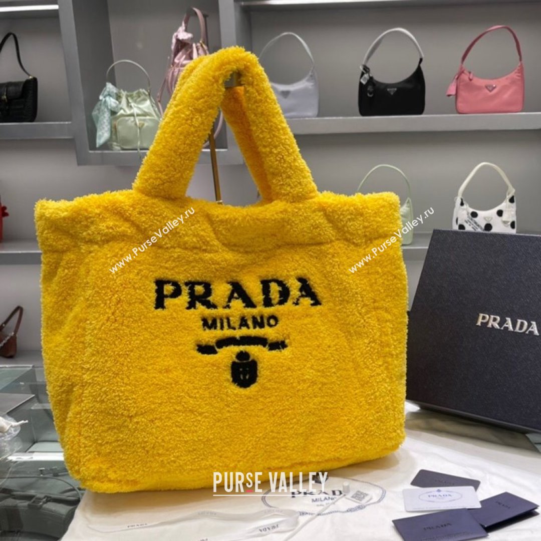 Prada Terry Tote bag 1BG130 Yellow 2021 (YZ-21090848)