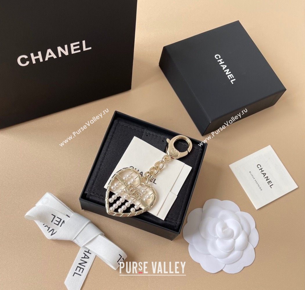 Chanel Abacus Heart Charm with Pearls 2025 (YF-250725075)
