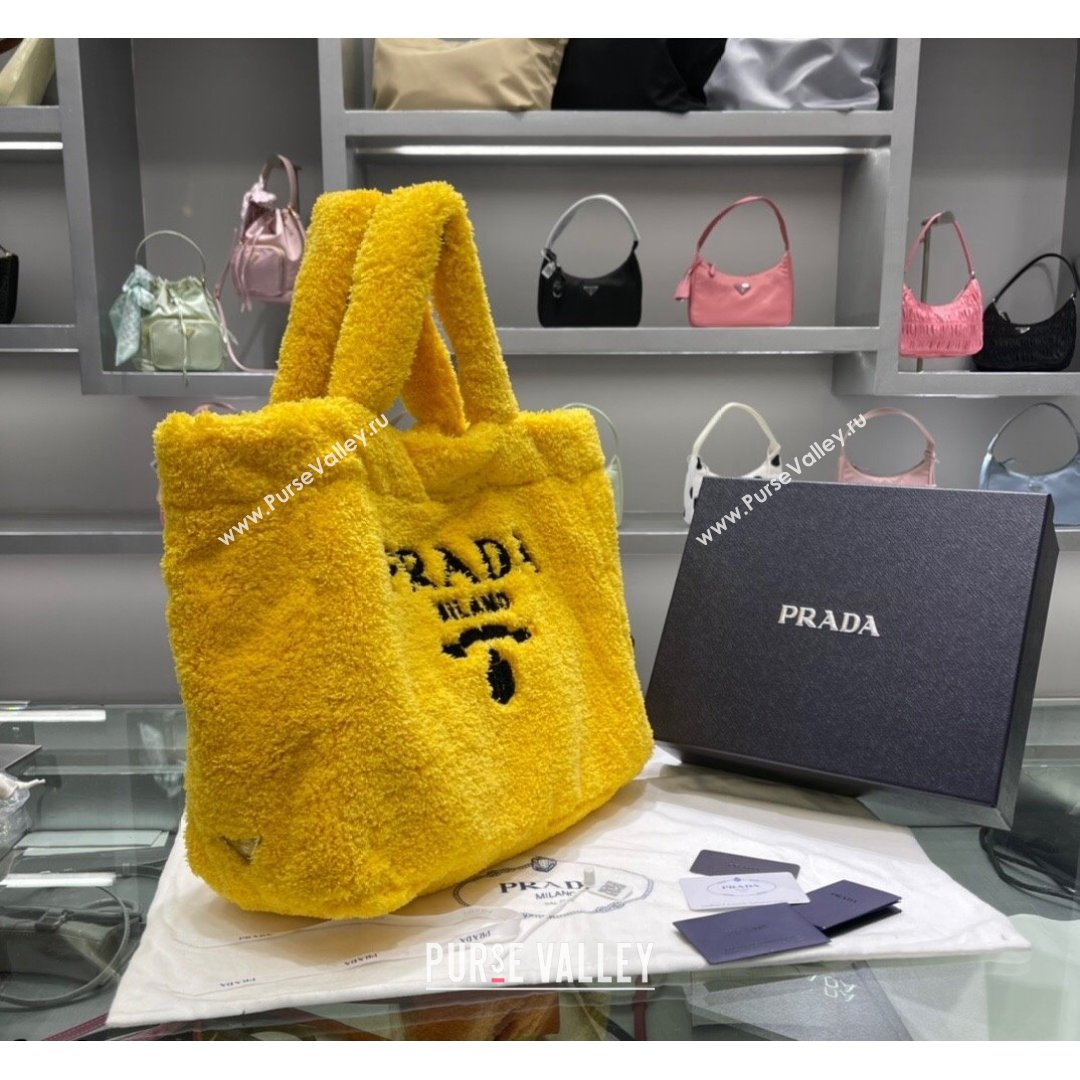 Prada Terry Tote bag 1BG130 Yellow 2021 (YZ-21090848)