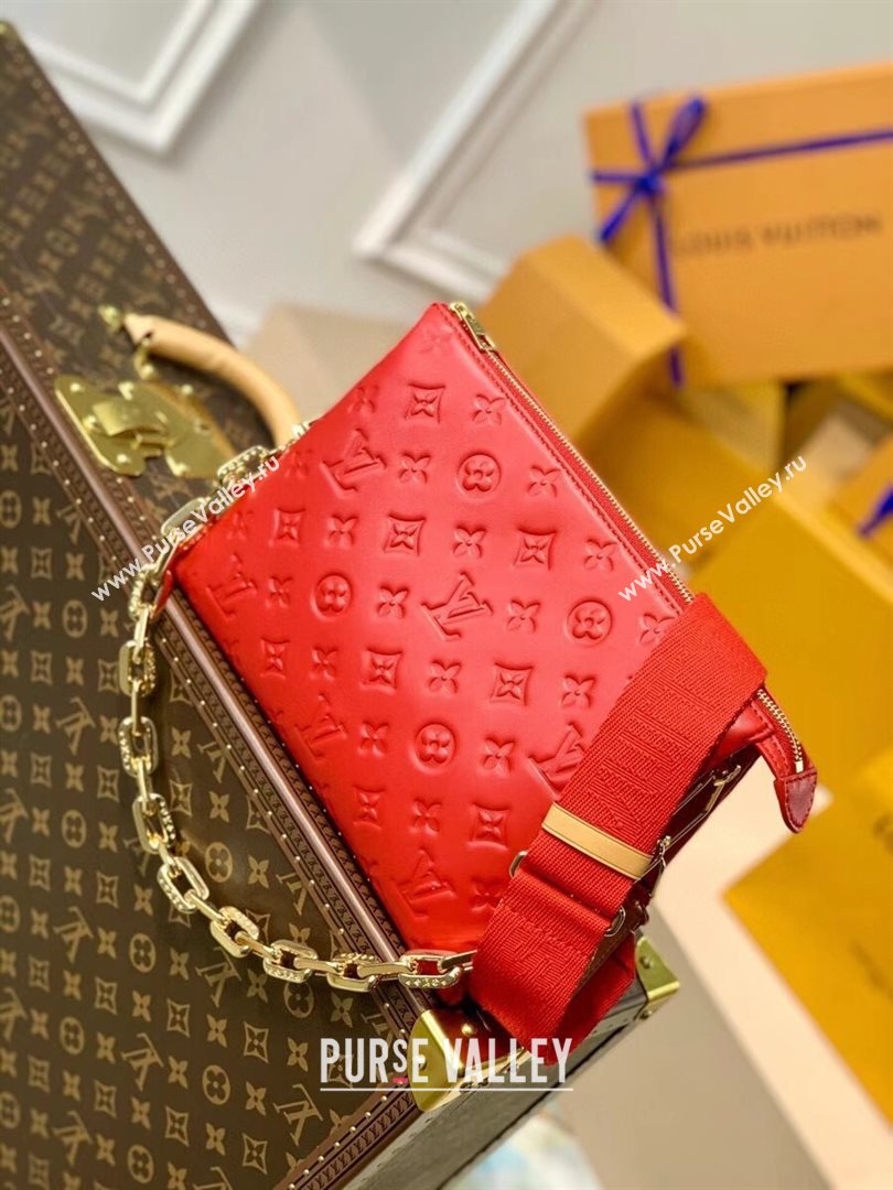 Louis Vuitton Coussin PM Bag in Monogram Leather M57792 Red 2021 (KI-21031740)