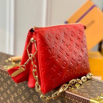 Louis Vuitton Coussin PM Bag in Monogram Leather M57792 Red 2021 (KI-21031740)