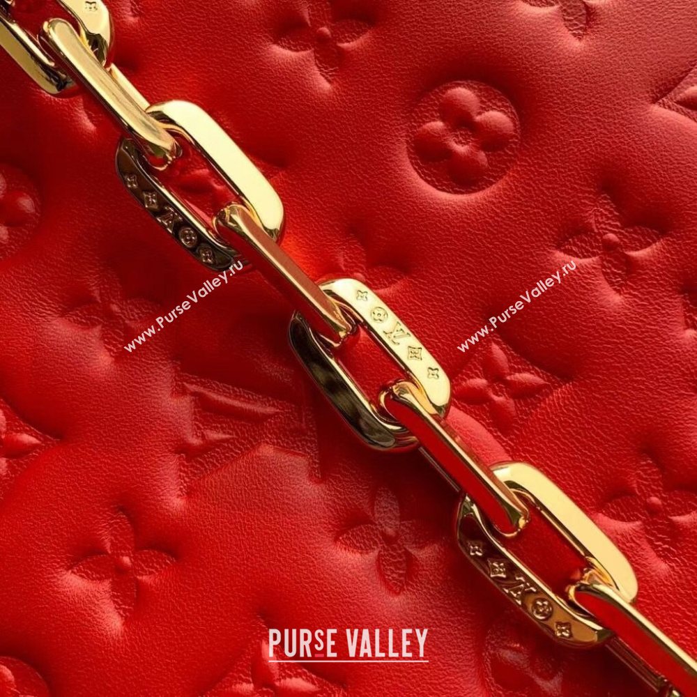 Louis Vuitton Coussin PM Bag in Monogram Leather M57792 Red 2021 (KI-21031740)