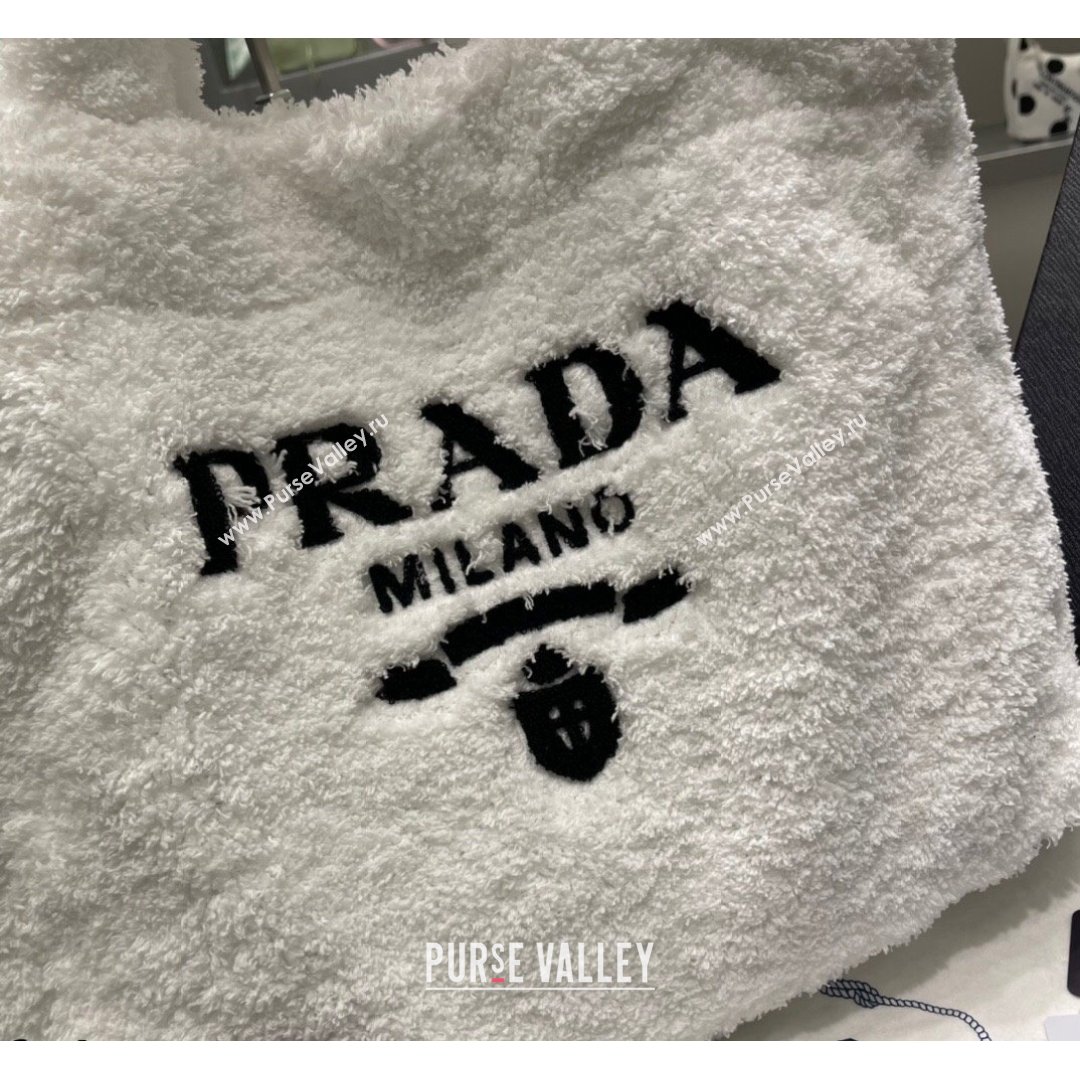 Prada Terry Tote bag 1BG130 White 2021 (YZ-21090846)