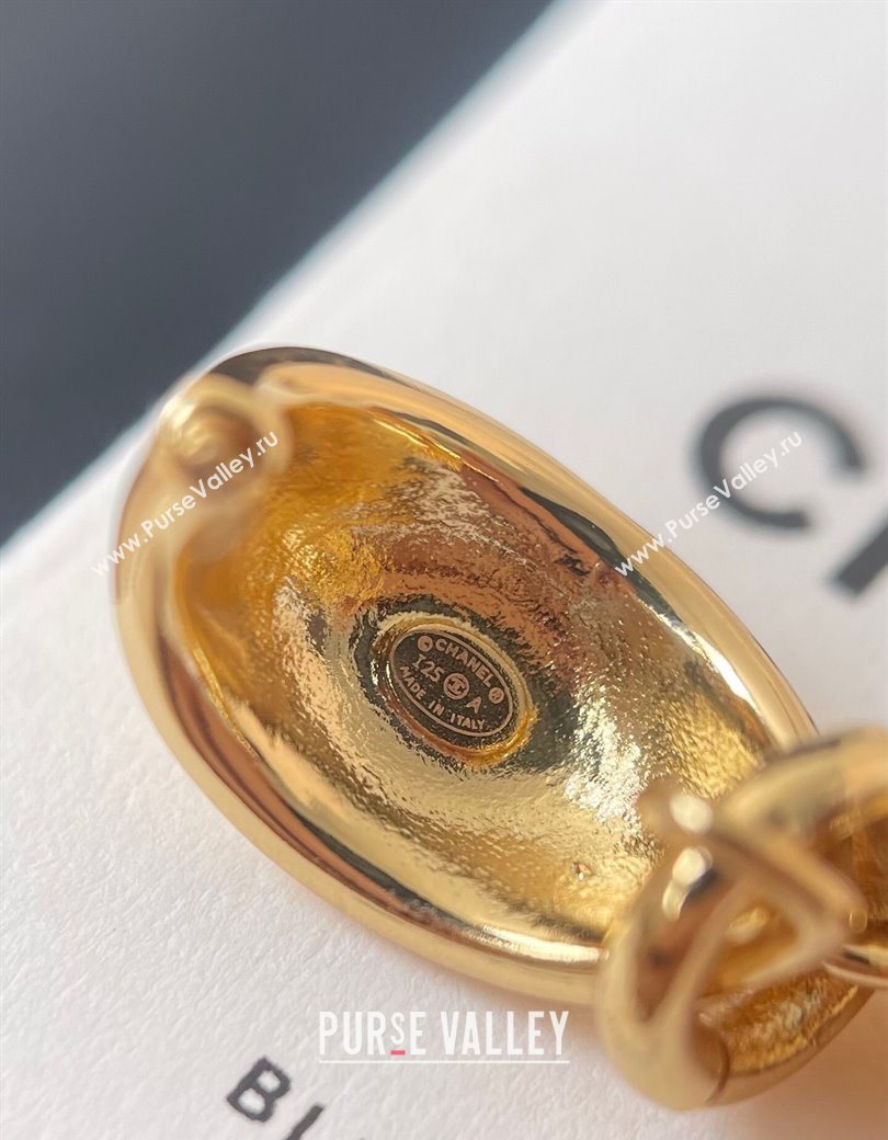 Chanel Pendant Earrings Gold/Orange 2025 0725 (YF-250725076)