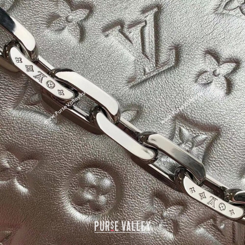 Louis Vuitton Coussin PM Bag in Monogram Leather M57913 Silver 2021 (KI-21031741)