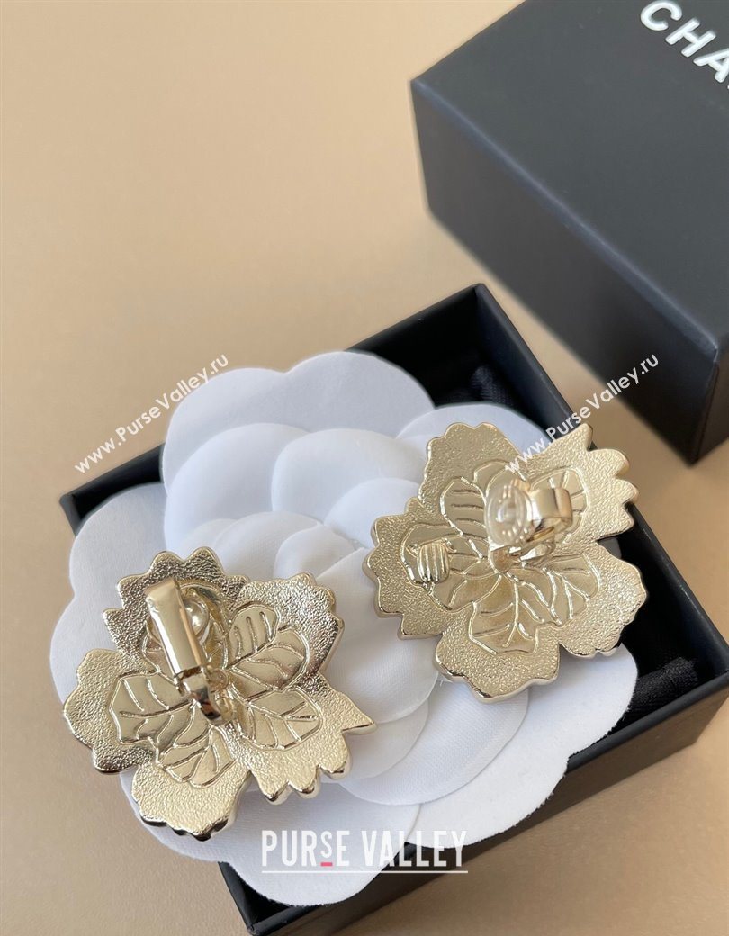 Chanel Bloom Clip Earrings Pink/Red 2025 0725 (YF-250725077)
