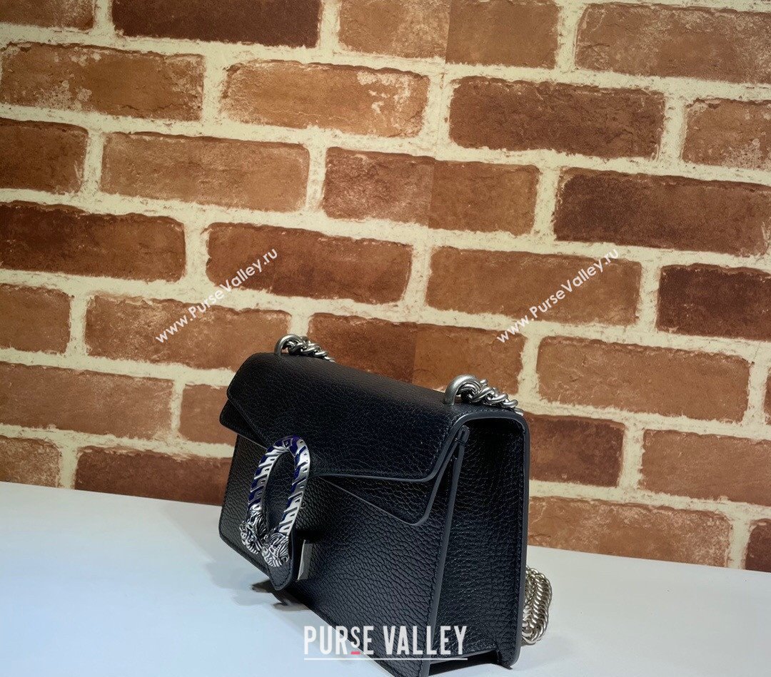 Gucci Dionysus Grained Leather Small Shoulder Bag ‎499623 Black/Blue/Silver 2024 (DLH-241104003)