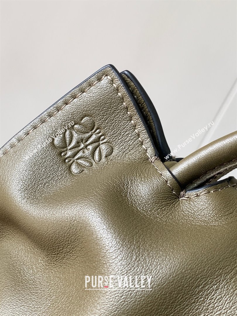 Loewe Mini Flamenco Clutch in Nappa Calfskin 9036 Dark Khaki Green 2023 (MHUI-23111525)