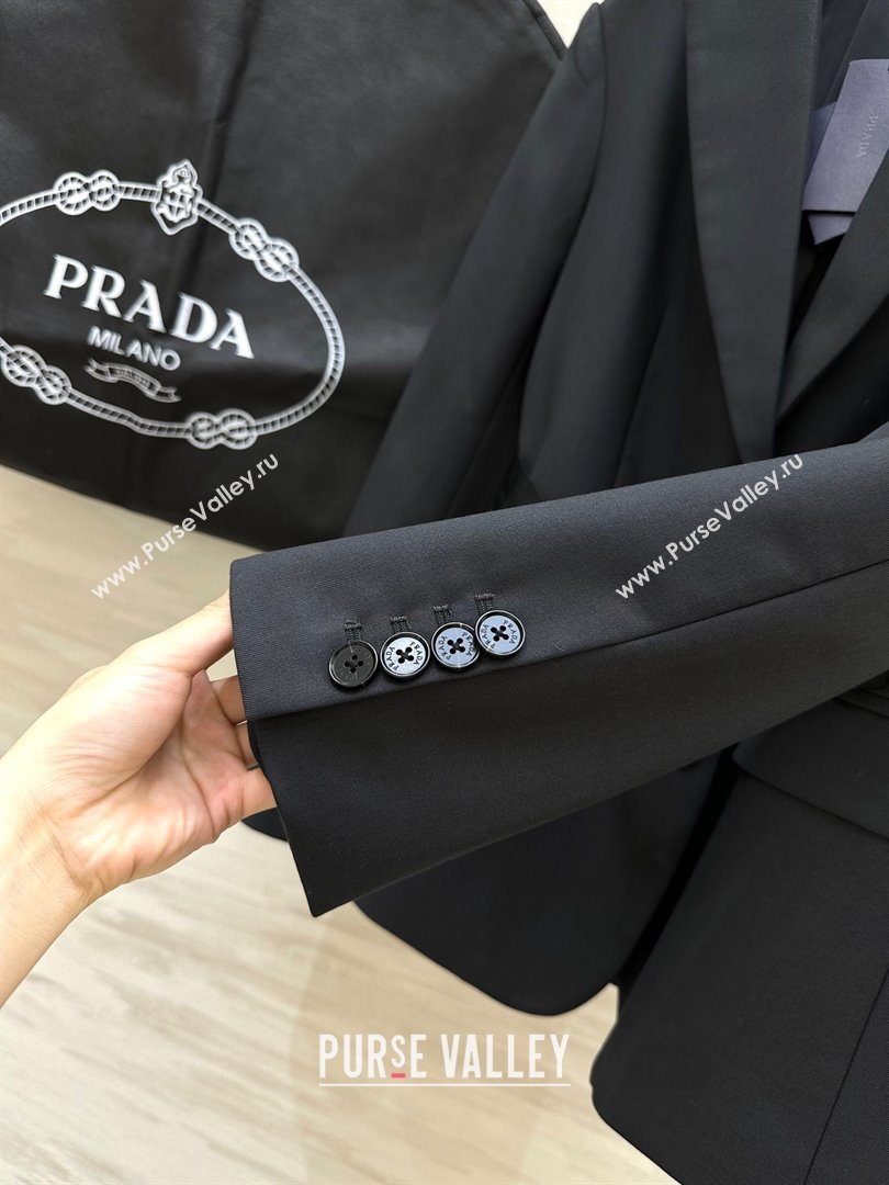 Prada Jacket with Belt M92504 Black 2024 (Q-24092504)