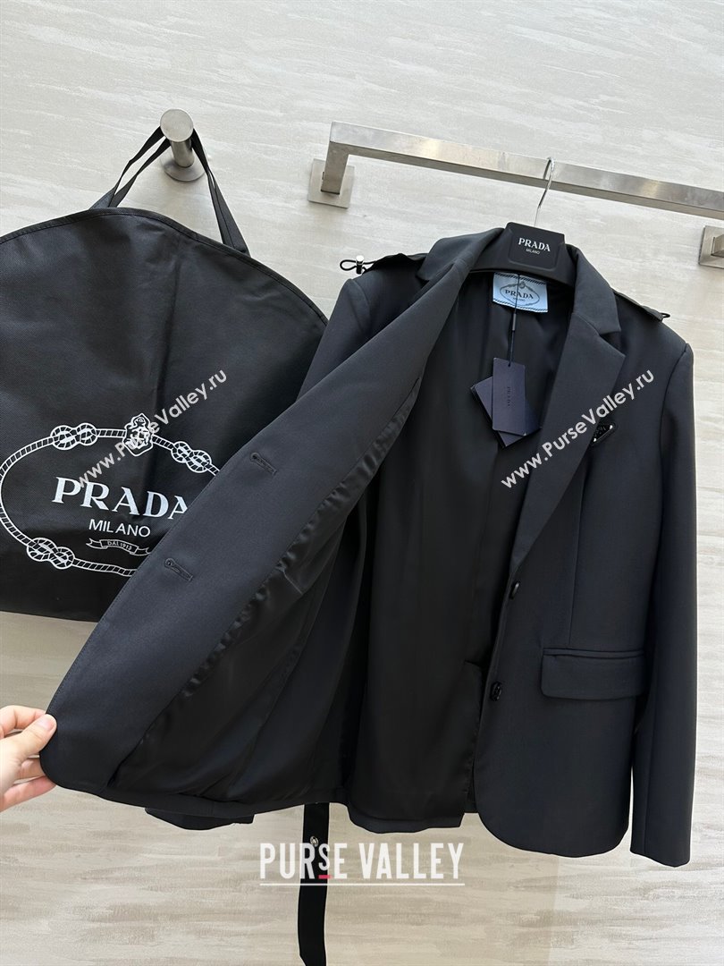 Prada Jacket with Belt M92504 Black 2024 (Q-24092504)