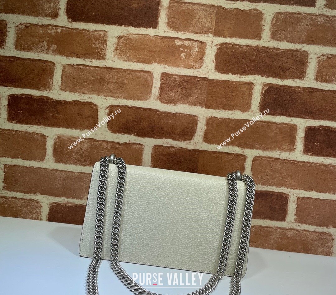 Gucci Dionysus Grained Leather Small Shoulder Bag ‎499623 White/Blue/Silver 2024 (DLH-241104002)