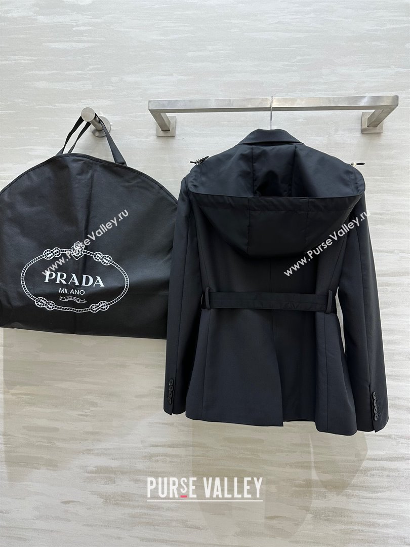 Prada Jacket with Belt M92504 Black 2024 (Q-24092504)