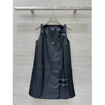 Prada Sleeveless Re-Nylon Dress P92505 Black 2024 (Q-24092505)