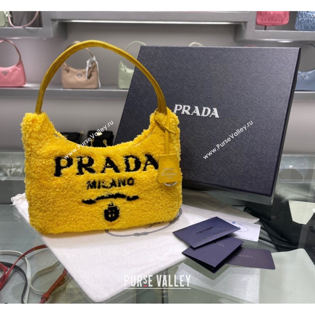 Prada Re-Edition 2000 Terry Hobo Mini bag 1BG130 1NE515 Yellow 2021 (YZ-21090851)