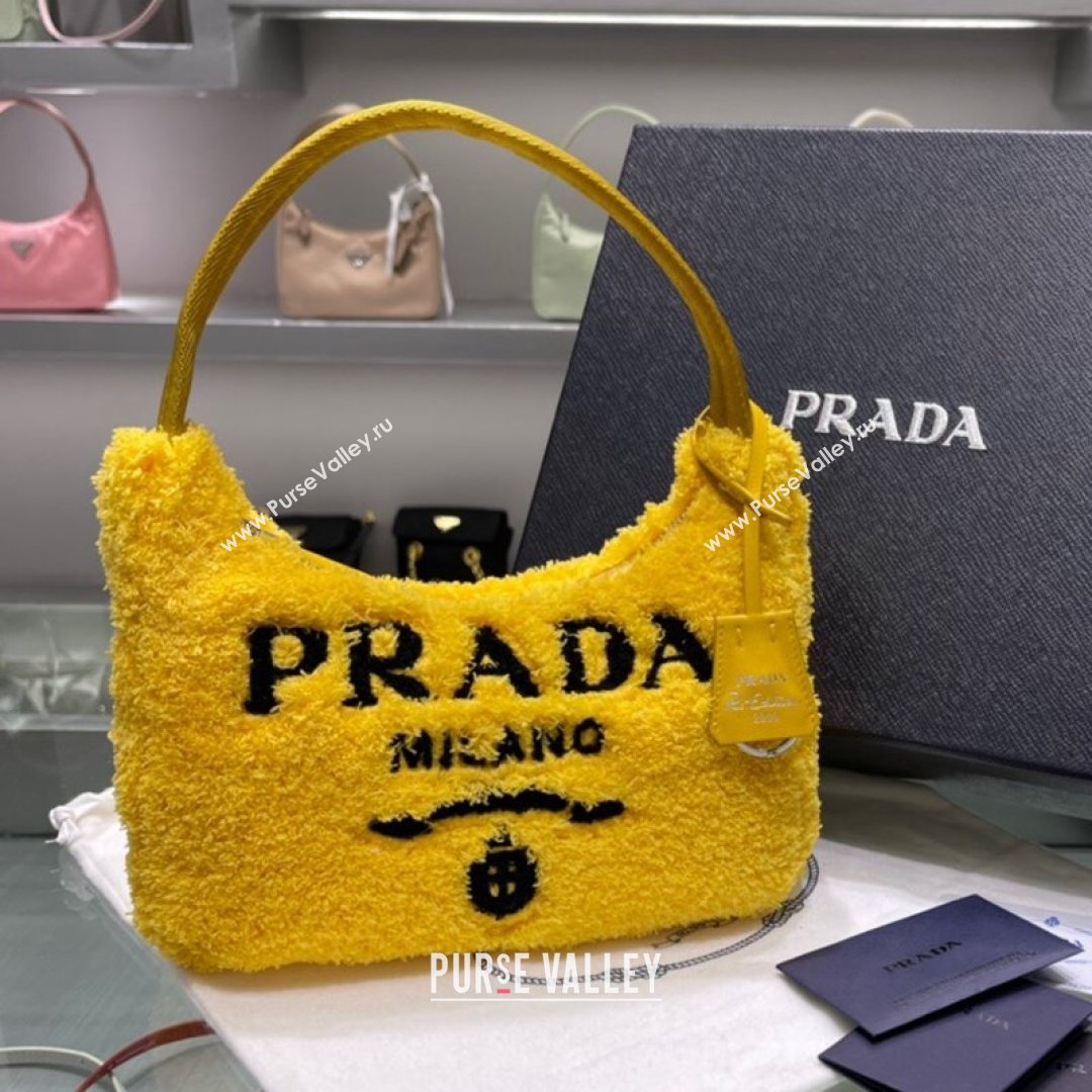 Prada Re-Edition 2000 Terry Hobo Mini bag 1BG130 1NE515 Yellow 2021 (YZ-21090851)