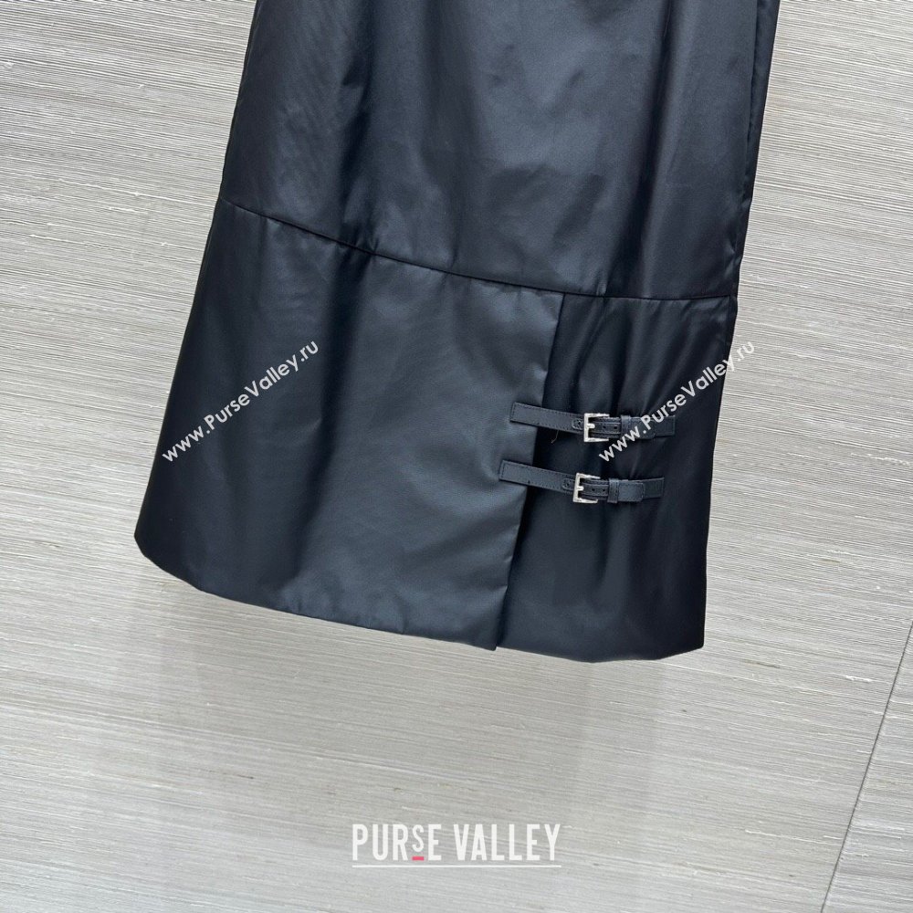 Prada Sleeveless Re-Nylon Dress P92505 Black 2024 (Q-24092505)