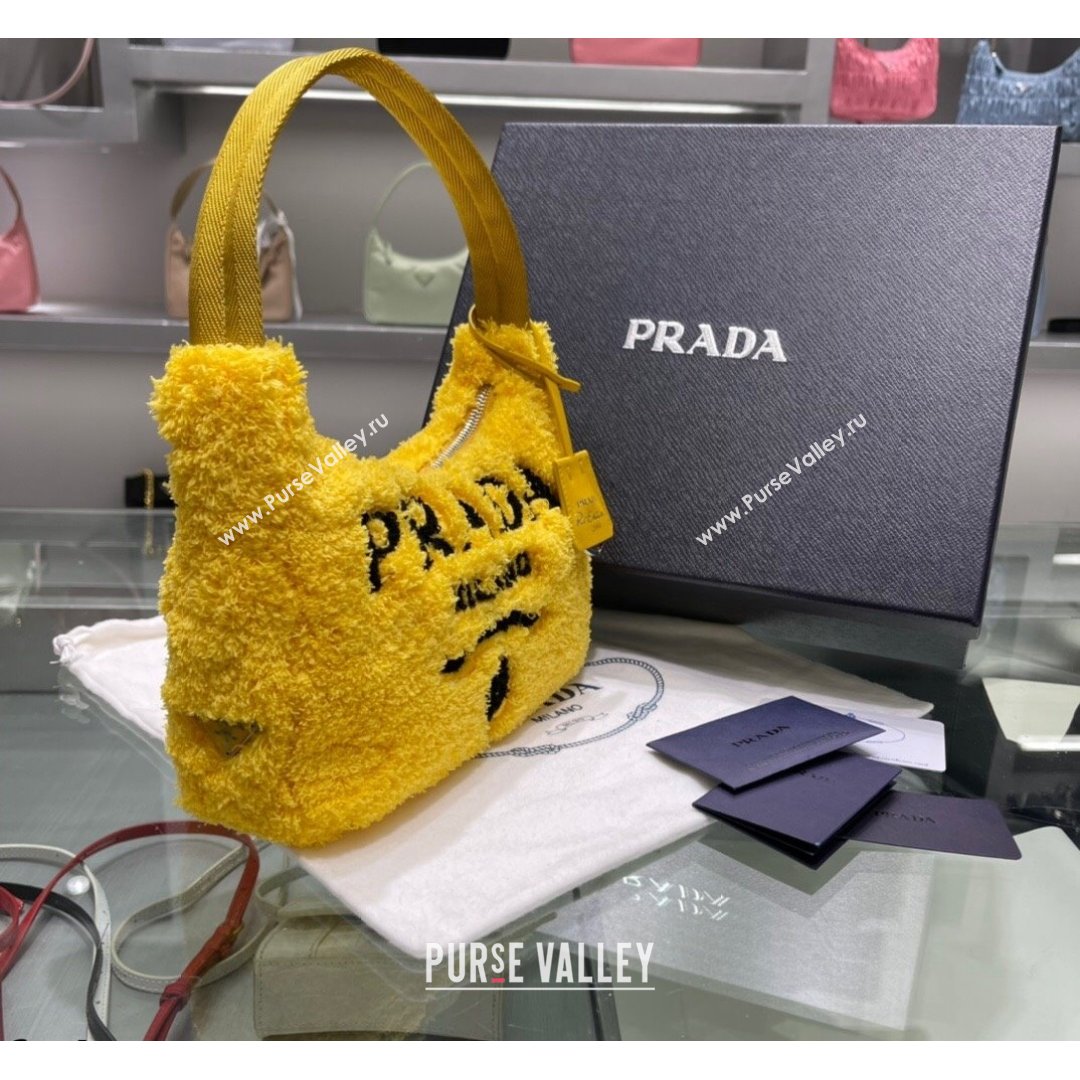 Prada Re-Edition 2000 Terry Hobo Mini bag 1BG130 1NE515 Yellow 2021 (YZ-21090851)