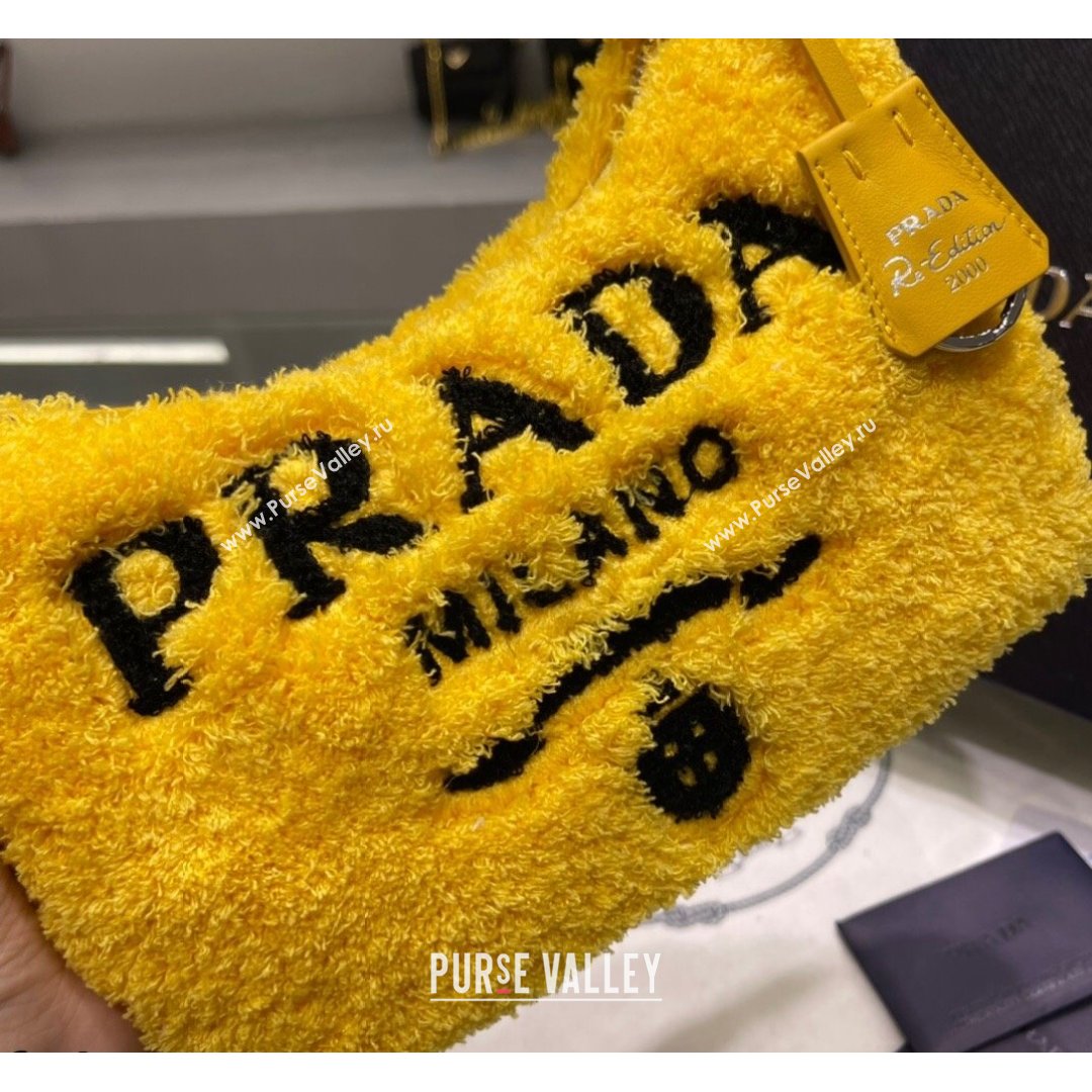 Prada Re-Edition 2000 Terry Hobo Mini bag 1BG130 1NE515 Yellow 2021 (YZ-21090851)