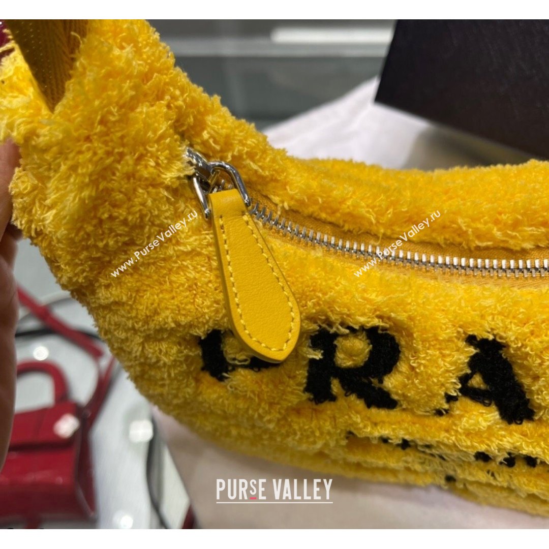 Prada Re-Edition 2000 Terry Hobo Mini bag 1BG130 1NE515 Yellow 2021 (YZ-21090851)