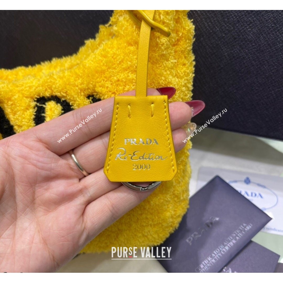 Prada Re-Edition 2000 Terry Hobo Mini bag 1BG130 1NE515 Yellow 2021 (YZ-21090851)