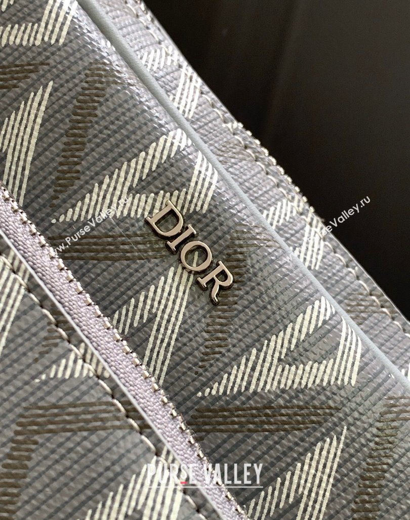 Dior Saddle Triple Pouch Bag in Grey CD Diamond Canvas 2024 (XXG-240312061)