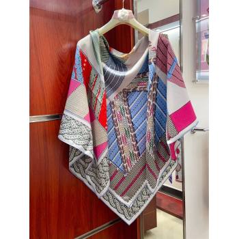 Hermes Cashmere Silk Sqaure Shawl Scarf 140cm H1216 2024 (A-241216)