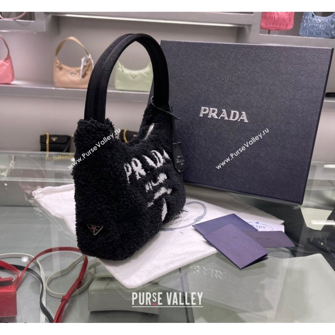 Prada Re-Edition 2000 Terry Hobo Mini bag 1BG130 1NE515 Black 2021 (YZ-21090852)