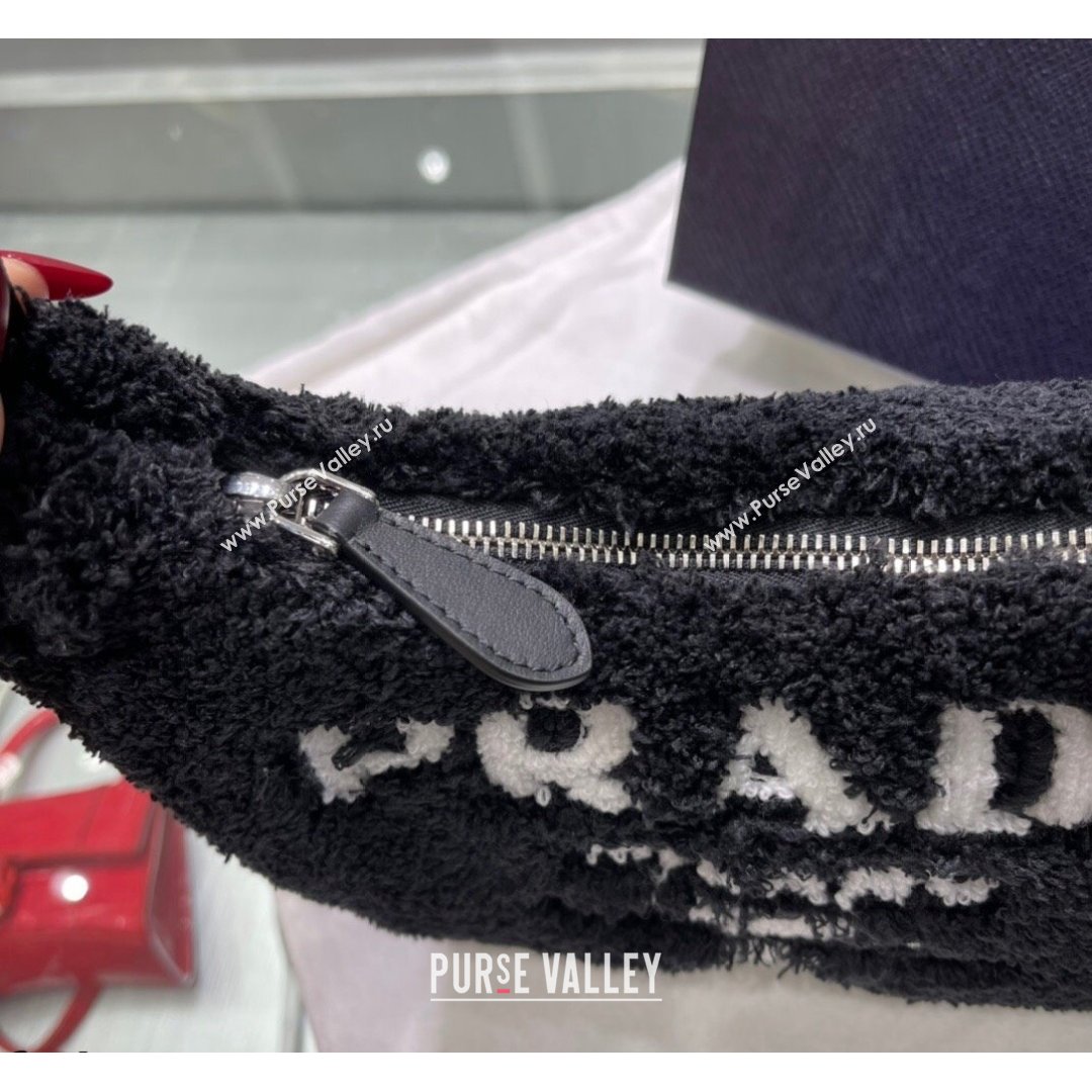 Prada Re-Edition 2000 Terry Hobo Mini bag 1BG130 1NE515 Black 2021 (YZ-21090852)