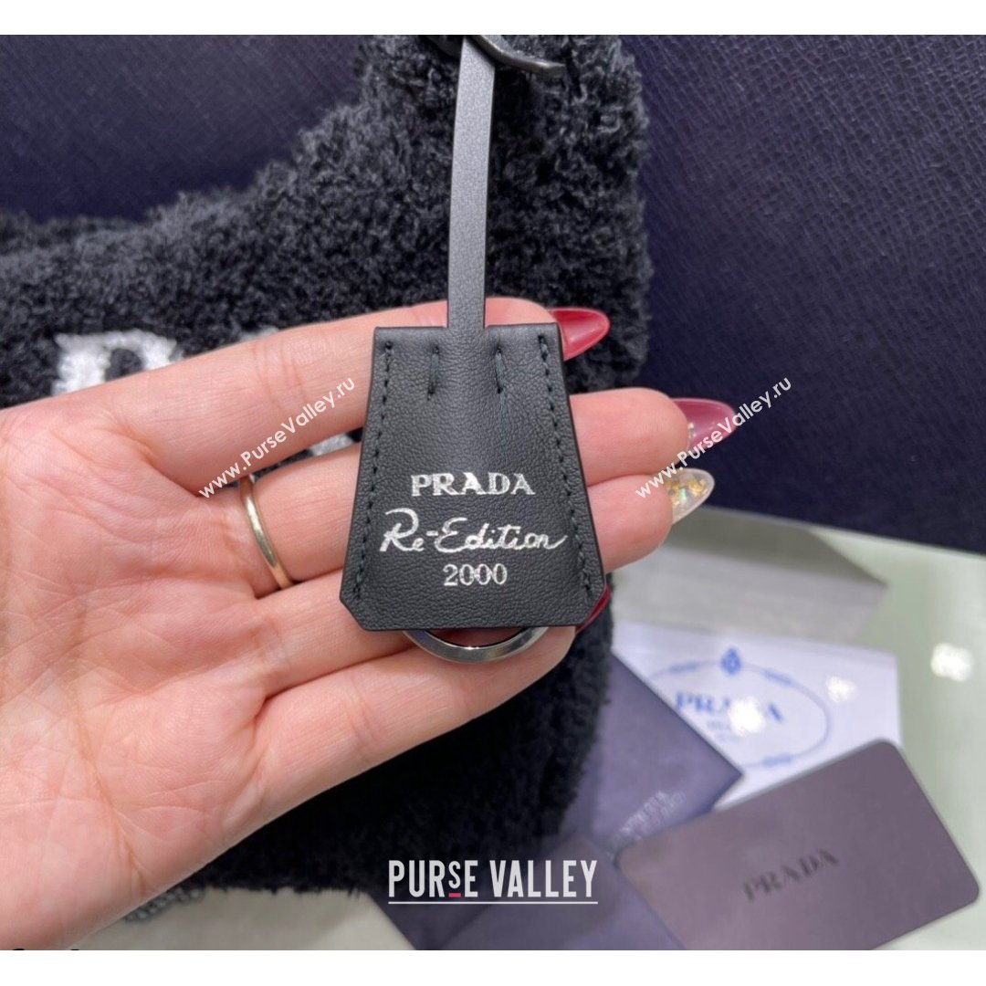 Prada Re-Edition 2000 Terry Hobo Mini bag 1BG130 1NE515 Black 2021 (YZ-21090852)