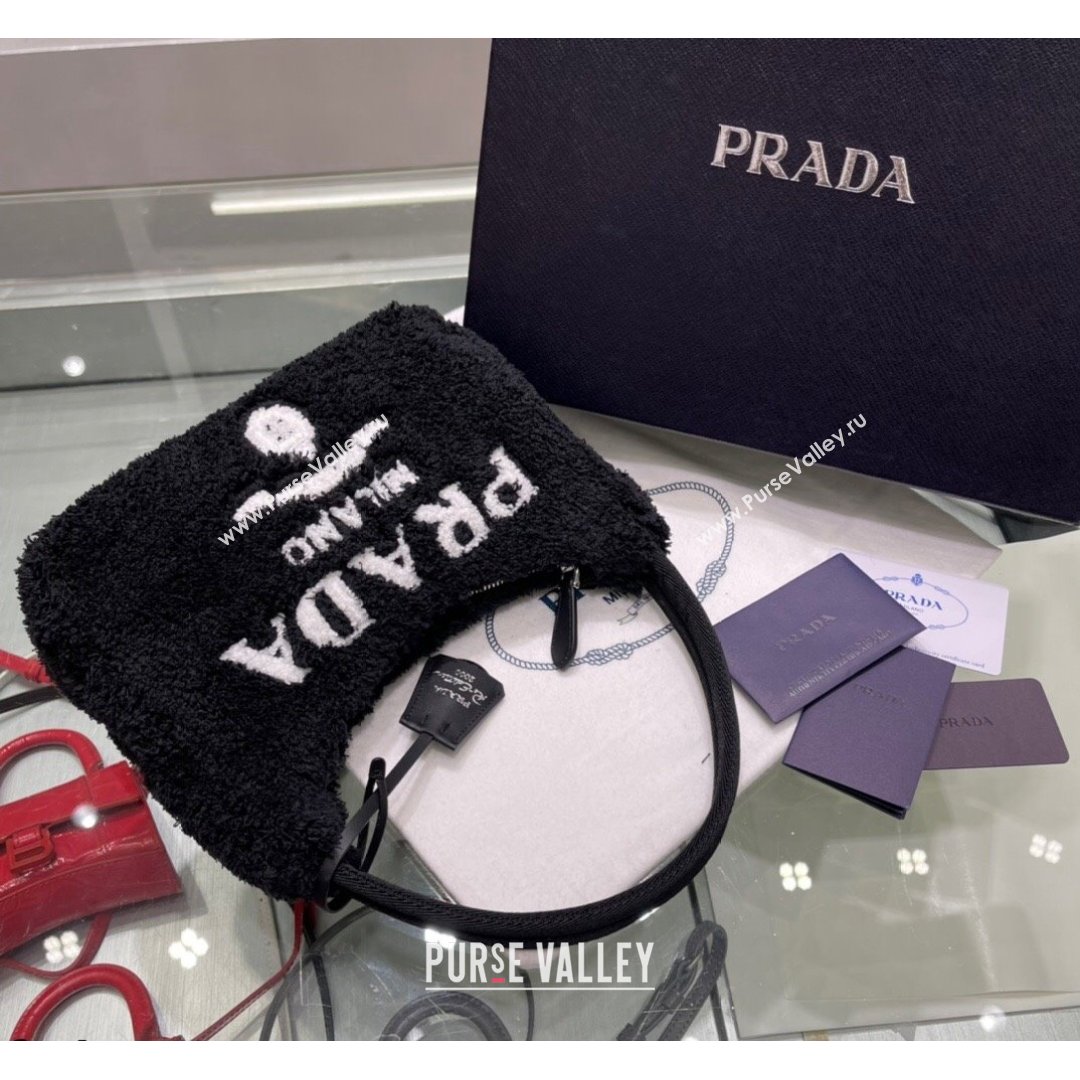 Prada Re-Edition 2000 Terry Hobo Mini bag 1BG130 1NE515 Black 2021 (YZ-21090852)