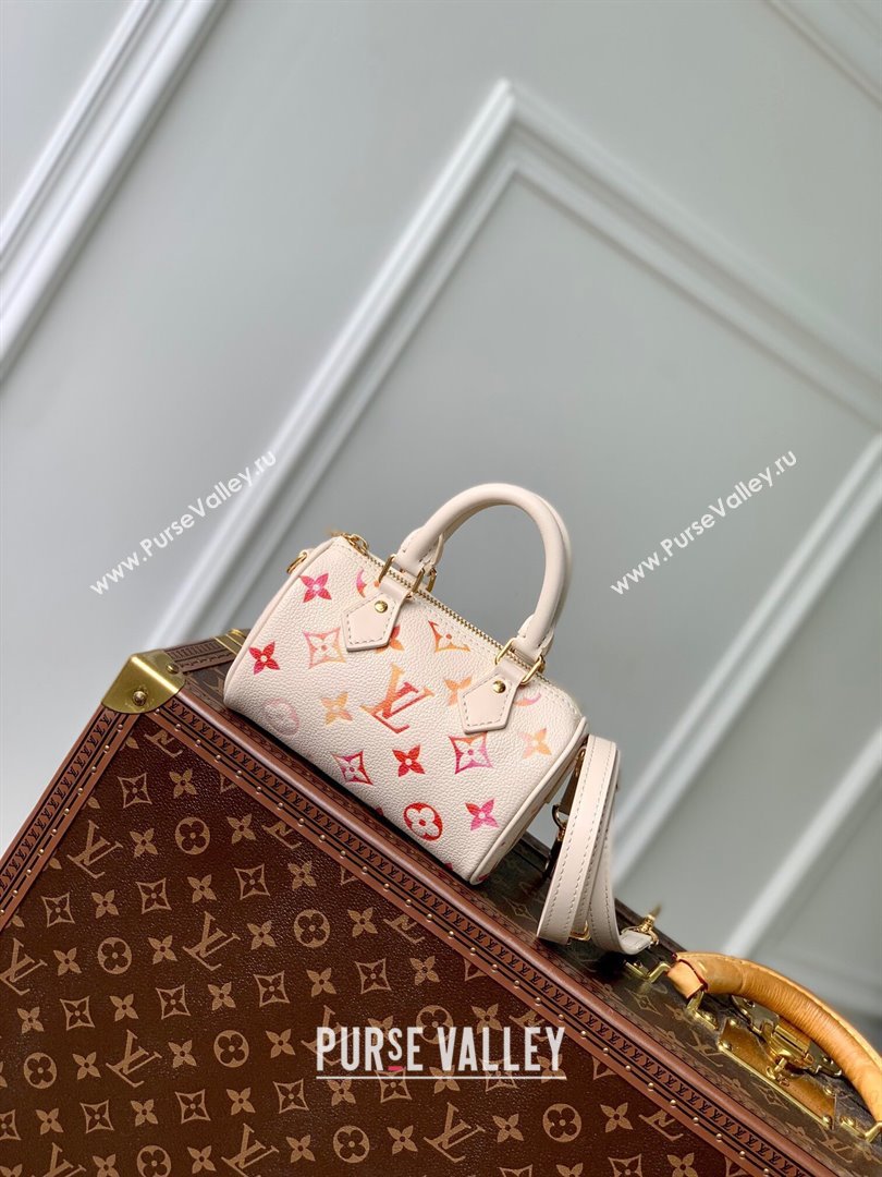 Louis Vuitton Nano Speedy Bag in Monogram Empreinte Leather M83452 Sunrise Aquarelle 2024 (K-24061224)