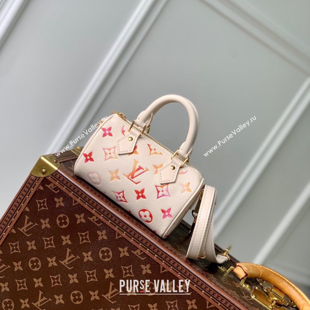 Louis Vuitton Nano Speedy Bag in Monogram Empreinte Leather M83452 Sunrise Aquarelle 2024 (K-24061224)