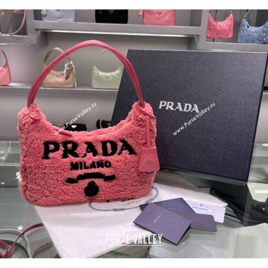 Prada Re-Edition 2000 Terry Hobo Mini bag 1BG130 1NE515 Petal Pink 2021 (YZ-21090850)