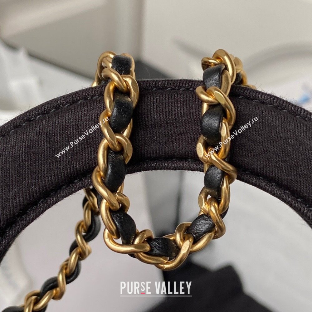 Chanel Fabric Mini Shopping Bag AS4416 Black 2023 (SS-23101205)